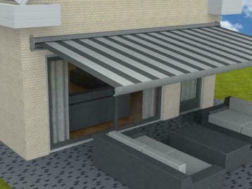 Rits/Zipscreen Rolluiken Knikarmscherm Montage Solar  ACTIE!, Tuin en Terras, Nieuw
