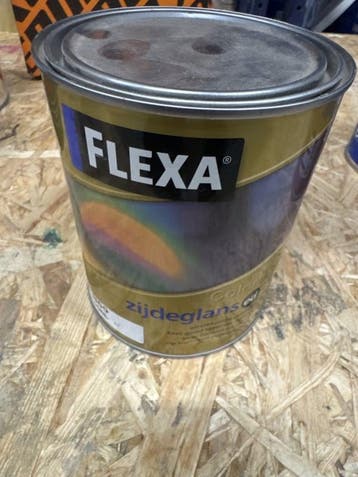 Flexa Zijdeglans ED - ral  9005 - 1 liter, Overige kleuren, Nieuw, Ophalen of Verzenden, Verf