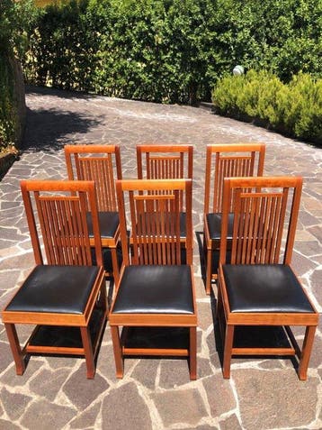 Cassina - Frank Lloyd Wright - Stoel - Wright chair - Hout,