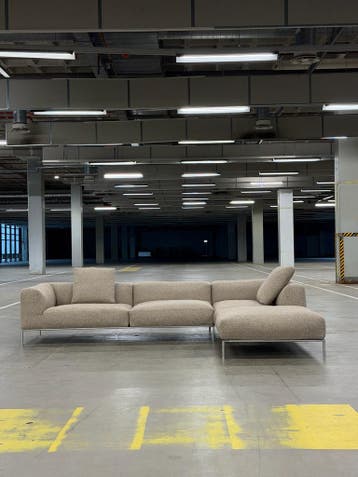 BB Italia Frank Hoekbank | Shitake | NIEUWSTAAT + Garantie, Huis en Inrichting, Ophalen of Verzenden, Zo goed als nieuw, Bank Hoekbank Bankstel Bankje Loungebank Banken Chaise Lounge 
