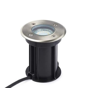 Grondspot | Ranex (Led, 230 lm, Geborsteld staal, Rond), Verzenden, Nieuw