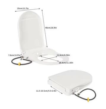 Niet-Elektrische Toiletbril met Dubbele Sproeier en Soft-Clo, Huis en Inrichting, Badkamer | Badkamermeubels, Verzenden, Nieuw