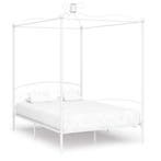 vidaXL Hemelbedframe metaal wit 140x200 cm, Verzenden, Wit, 140 cm, 200 cm