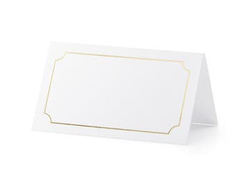 Naamkaartjes Huwelijk Goud/Wit (9.5x5.5cm), Ophalen of Verzenden, Nieuw