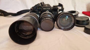 Nikon Nikomat EL Black Finish 35mm SLR - Nikkor 50mm f/2,, Nieuw