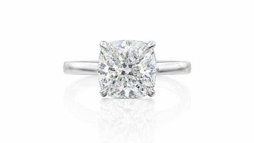Ring - 14 karaat Witgoud - 4.09ct. tw. Diamant (Lab-grown), Nieuw