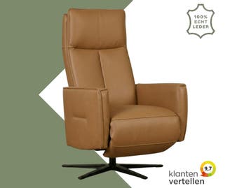 Leren handmatige relaxfauteuil Honor - Massif Calvados, Huis en Inrichting, Fauteuils, Nieuw, Ophalen of Verzenden, Modern, 50 tot 75 cm