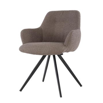 Stoel Doreen -  BrownGestoffeerde stoelen, Huis en Inrichting, Stoelen, Ophalen of Verzenden, Nieuw