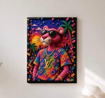MaskArt - Pink Panther – Brick Luxury Sunset by Maskart ,, Nieuw