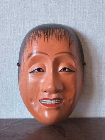 Decoratief ornament - Japanse Noh-maske – Shj (), met de, Antiek en Kunst