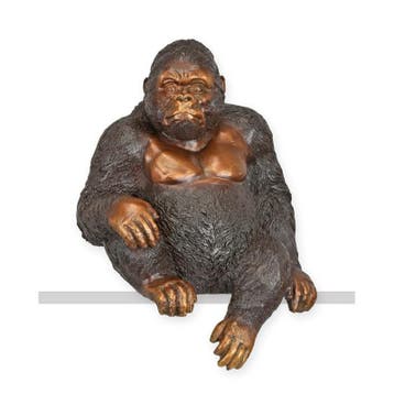 A BRONZE SCULPTURE OF A SITTING GORILLA (Interieur), Verzenden, Nieuw