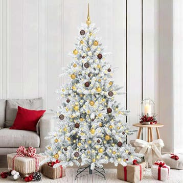 vidaXL Kunstmatige Inklapbare Kerstboom Wit 210 cm PVC en, Verzenden, Nieuw