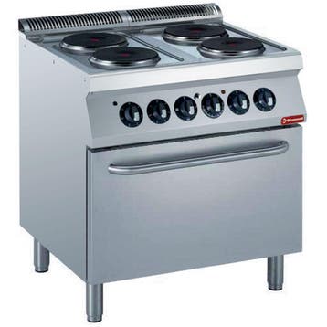 Elektrisch Fornuis 4 Platen, Elektrische Oven GN 2/1, Ophalen of Verzenden, Nieuw in verpakking