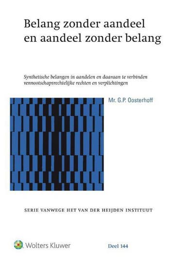 9789013144734 Serie vanwege het Van der Heijden Instituut..., Verzenden, Zo goed als nieuw, G.P. Oosterhoff