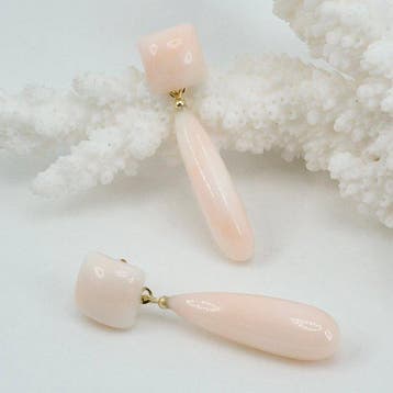Koraal - Zilver, Verguld - Oorbellen - Roze koraal