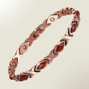 Luxe gezondheidsarmband magnetisch koper - stone red agate –, Ophalen of Verzenden, Nieuw