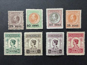 Suriname 1900/1923 - Hulpuitgifte en Koningin Wilhelmina, Gestempeld