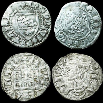 Italië, Spanje. King Sancho IV (Spain) & Antonio II Panciera