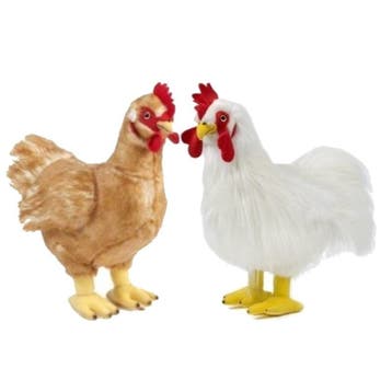 Pluche kip en haan knuffels - 35 cm - boerderijdieren, Verzenden, Nieuw