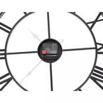 Ruhhy Retro Wandklok - 47.5 cm - Romeinse Cijfers - Zwart, Ophalen of Verzenden, Nieuw