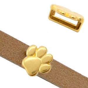 1 x Schuiver DQ metaal animal paw Ø10.2x2.2mm Goud (nikke.., Ophalen of Verzenden, Nieuw, Overige typen