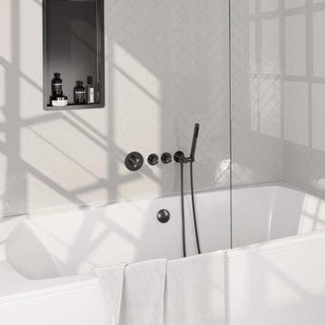 Brauer Gunmetal Carving Thermostatische Inbouw Badkraan, Doe-het-zelf en Verbouw, Sanitair, Ophalen of Verzenden, Nieuw