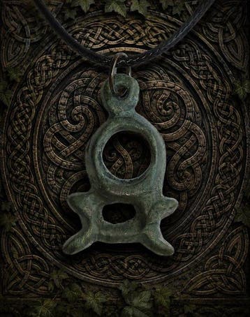 Keltisch Brons Prachtige amulet-hanger. In uitstekende