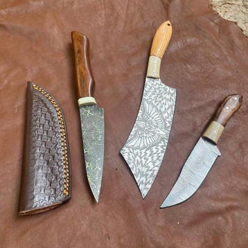 Keukenmes - Utility knife - Ambachtelijk vervaardigde, Antiek en Kunst