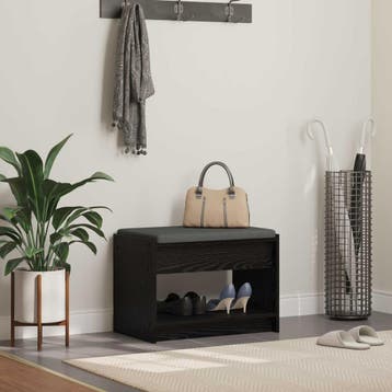 vidaXL Halbank Zwarte Eik 63 x 38 x 45 cm, Verzenden, Nieuw