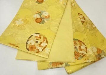 Nishijin Fukuro Obi kimono-riem Echt goud Karaori geweven