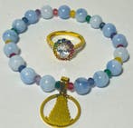 Aguamarina natuurlijk en multikleurige Circinitas met Virjin