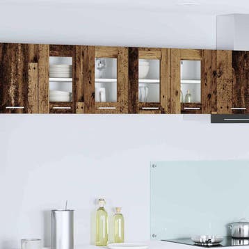 vidaXL Hangkast met opslag Oudhout 60 x 31 x 40 cm Bewerkt, Verzenden, Nieuw, Bruin