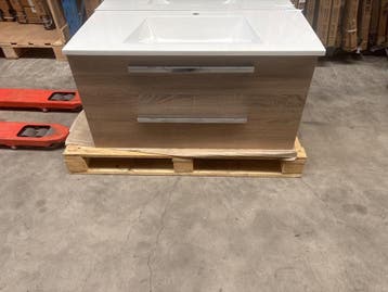 Online veiling: Wastafelmeubel 80x46, inclusief wastafel, Nieuw