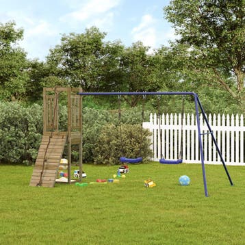 vidaXL Speelhuis geïmpregneerd grenenhout, Kinderen en Baby's, Speelgoed | Buiten | Speeltoestellen, Verzenden, Nieuw