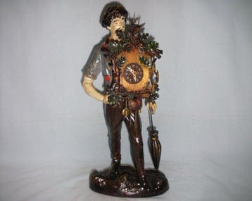 Zwarte Woud Clockman klok - Zinklegering, Messing -