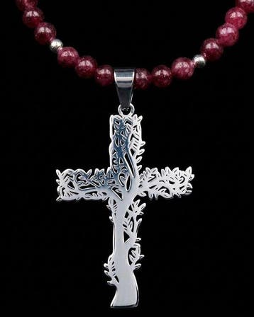 Ketting met Keltisch Levensboomkruis – Druïdenzegel –