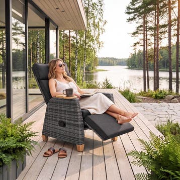 wickerfauteuil Pescara met aluminium frame, Verzenden, Nieuw