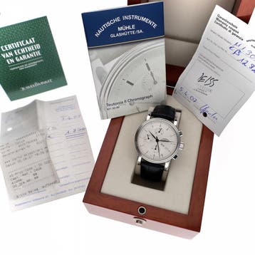 Mühle Glashütte Teutonia II M1-30-90; Chronograaf Heren H., Sieraden, Tassen en Uiterlijk, Overige merken, Leer, Polshorloge, Ophalen of Verzenden