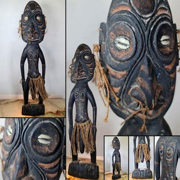 Papouasie-Nouvelle-Guinée Figurine en bois Cérémonie