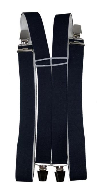 Donkerblauwe Bretels met 4 extra sterke clips, Verzenden, Nieuw