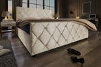 Bed ELYSIUM 180x200cm fluweel champagnebeige met, Ophalen of Verzenden, Nieuw
