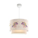Kinder hanglamp Lurgan E27 wit met eenhoorn motief lux.pro, Verzenden, Nieuw