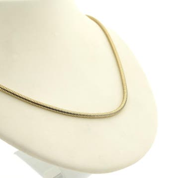 Gouden slangenschakel ketting, Ophalen of Verzenden, Gebruikt, Goud, Goud