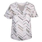 Ted Baker • wit gestreepte top Altania • 44 (5), Verzenden, Wit, Maat 42/44 (L), Nieuw