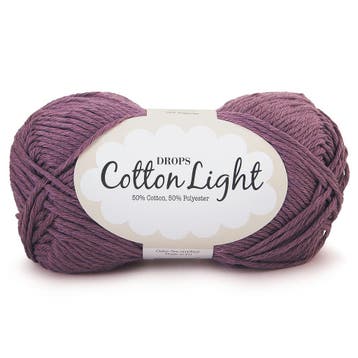 DROPS Cotton Light Uni Colour - 24 druif - Katoen/Polyeste, Hobby en Vrije tijd, Ophalen of Verzenden, Nieuw