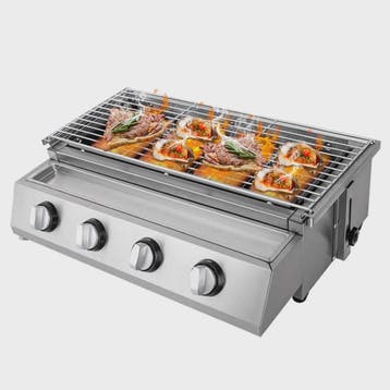 Roestvrijstalen Gas Barbecue met 4 Branders - Compact & Draa, Verzenden, Nieuw