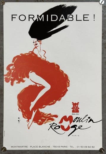 René Gruau - Moulin Rouge Paris “Formidable!” | poster