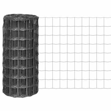 vidaXL Euro hek 25x0,8 m staal grijs, Verzenden, Nieuw, IJzer, Minder dan 1 meter