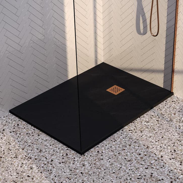 Brauer Asteroid Douchebak - 100 x 120 cm - Mineraalmarmer -, Doe-het-zelf en Verbouw, Sanitair, Ophalen of Verzenden