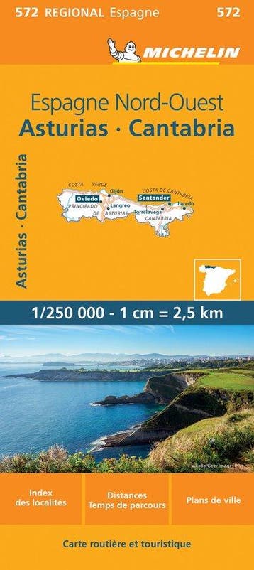 Regionaal kaart 572 España Noroeste: Asturias, Cantabria, Verzenden, Gelezen